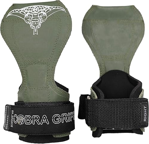 Miniatura 32 de Cobra Grips PRO Weight Lifting Gloves Heavy Duty Straps Alternative with Power Lifting Hooks Padded Wrist Support for Deadlifts & Bodybuilding Un
