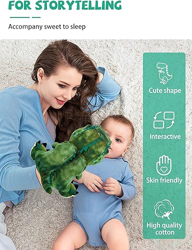 Miniatura 5 de Juguetes de peluche de dinosaurios, títeres de mano de dinosaurio, juguetes para niños, animales de peluche, juegos interactivos para niños y niñas