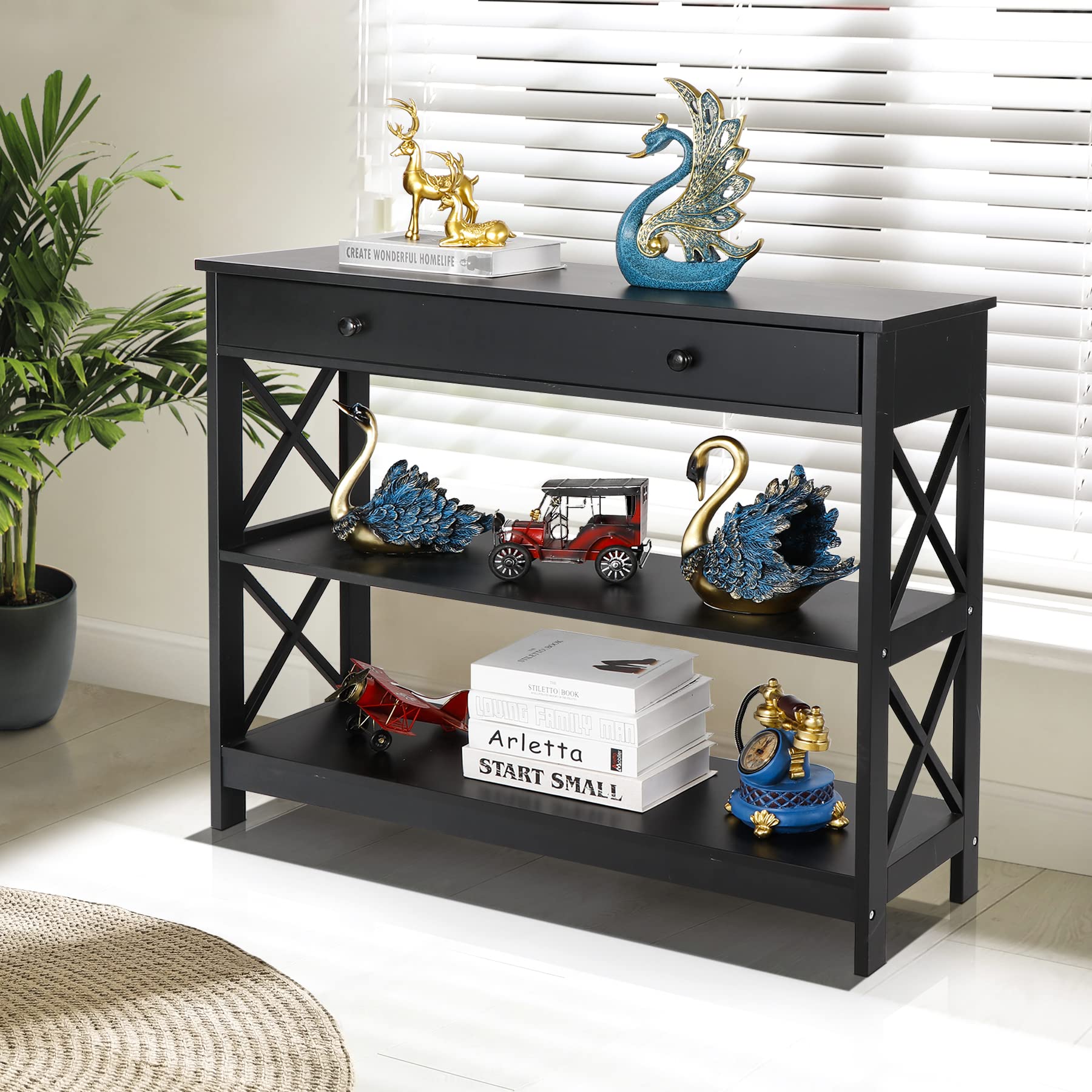 テーブル・机 what we want exTENsion_no_SITA TENtoTEN Amazon.com: ZenStyle 3 Tier Console Table With Drawer, Sofa