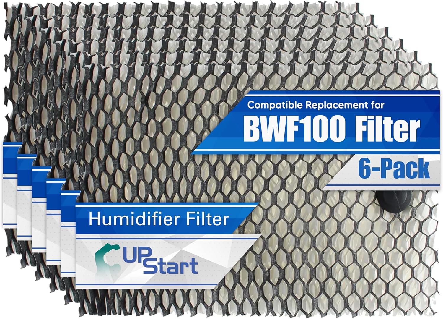 6-Pack Replacement for Bionaire BWF100 Humidifier Wick Filter - Compatible with Bionaire BWF 100 Humidifiers Filters Model BCM740B BCM7309 BCM630 BCM730 BCM645 BCM646 BCM655 BCM657 BCM658 BCM658C