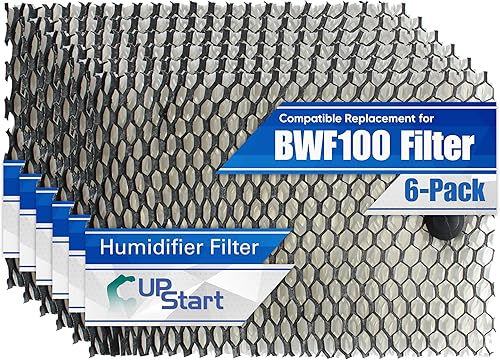 Upstart Battery Paquete de 6 filtros de repuesto para humidificador Bionaire BCM740B, compatible con filtro humidificador Bionaire BWF100 HWF100