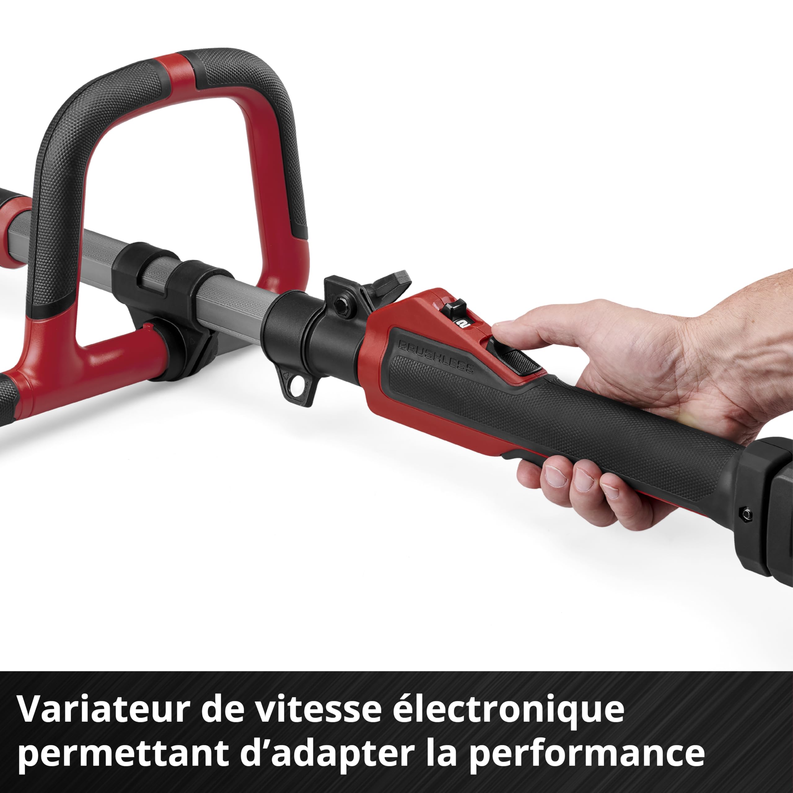 Einhell Professional Débroussailleuse sans fil GP-BC 36/430 Li BL-Solo Power X-Change (36V, moteur sans charbon, largeur coupe 43cm, bobine double fil, lame 3 dents) + Twincharger et 2 Batteries 4,0Ah