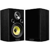 Signature HiFi 2-Way Bookshelf Surround Sound Speakers for 2-Channel Stereo Listening or Home Theater System - Black Ash/Pair (HFS)