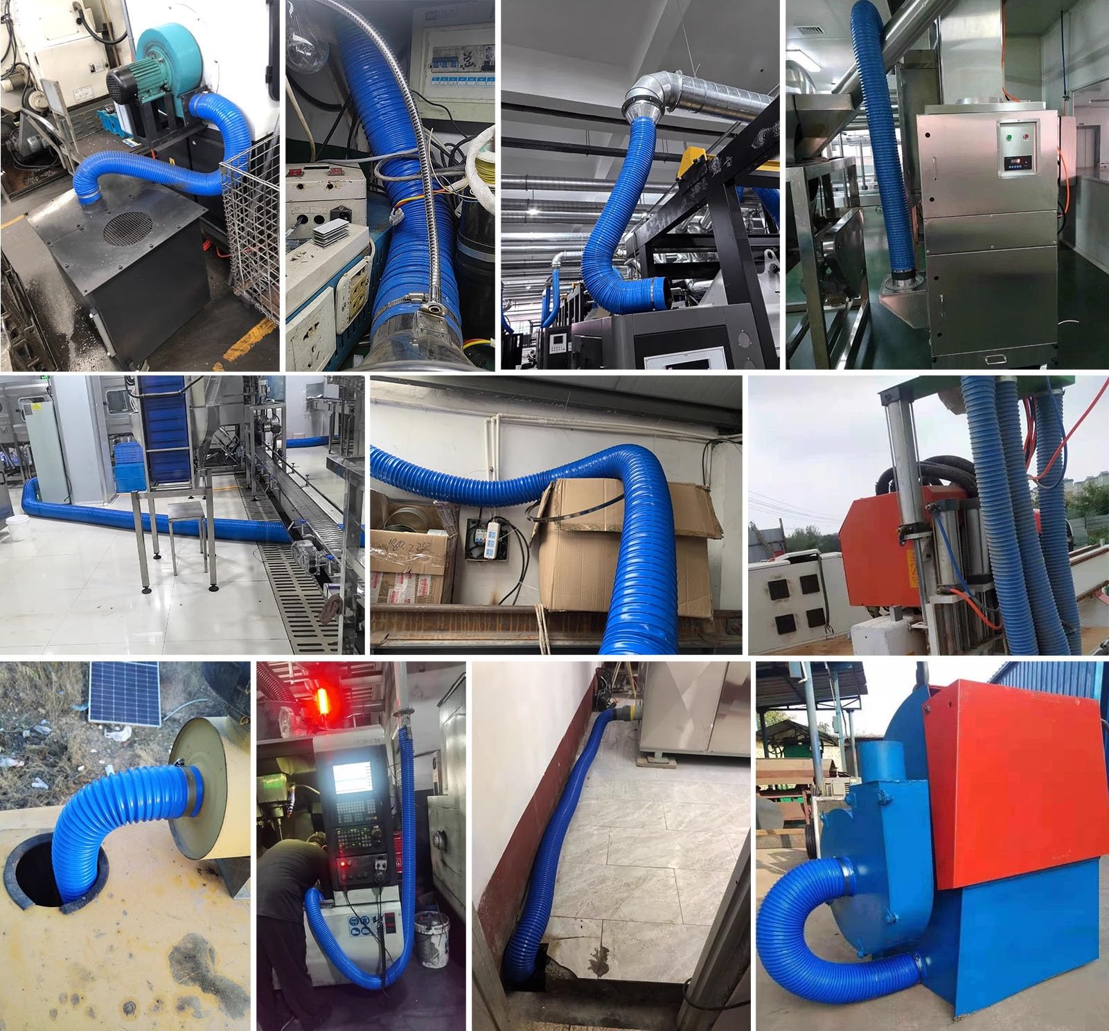Tubo di sfiato resistente in PVC blu per asciugatrice, diametro 100 mm, lunghezza 1 m, tubo di scarico per condotto dell'aria B, per sfiati asciugatrice