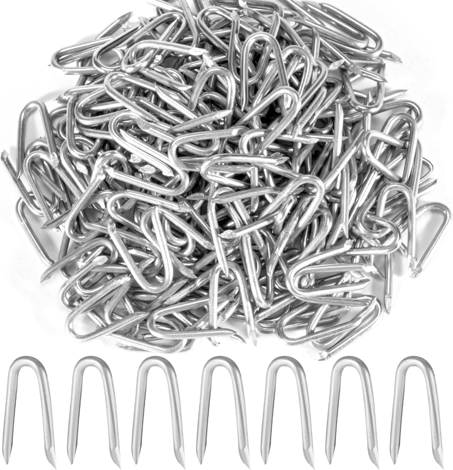 Sukh 210PCS U Fence Staples - Heavy Duty Nails for Wire Fencing