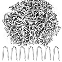 Vista 1 de Sukh 210 grapas de valla en U resistentes para cercas de alambre, grapas en U, clavos de valla en forma de U, grapas para postes de valla de madera