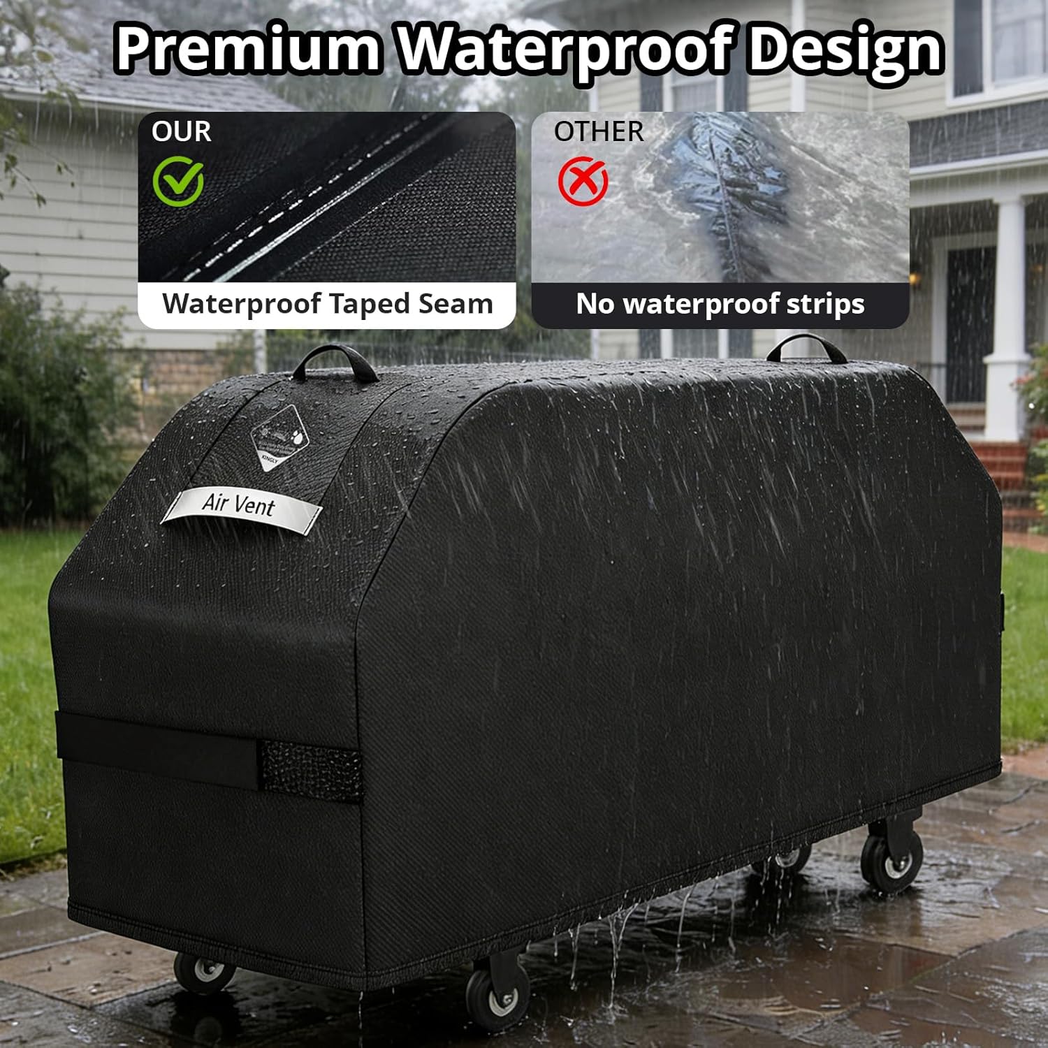 Griddle Cover for Blackstone 36" Griddle,Rip-Proof Upgraded Material Flat Top Grill Cover,Waterproof UV and Fade Resistant Grill Cover with Straps for Camp Chef and More 4-Burner Griddle