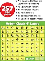 Vista 4 de Teacher Created Resources Paquete combinado de letras clásicas modernas blancas de 4