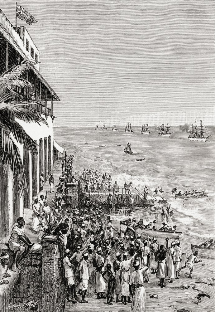 Sir Henry Morton Stanley's Emin Pasha Relief Expedition, Ritorno a Zanzibar sulla tavola H.M.Ss. Turchese e Somali, le guerre tedesche Sperber e Schwalbe e Flotilla a vapore maggiore Wissman