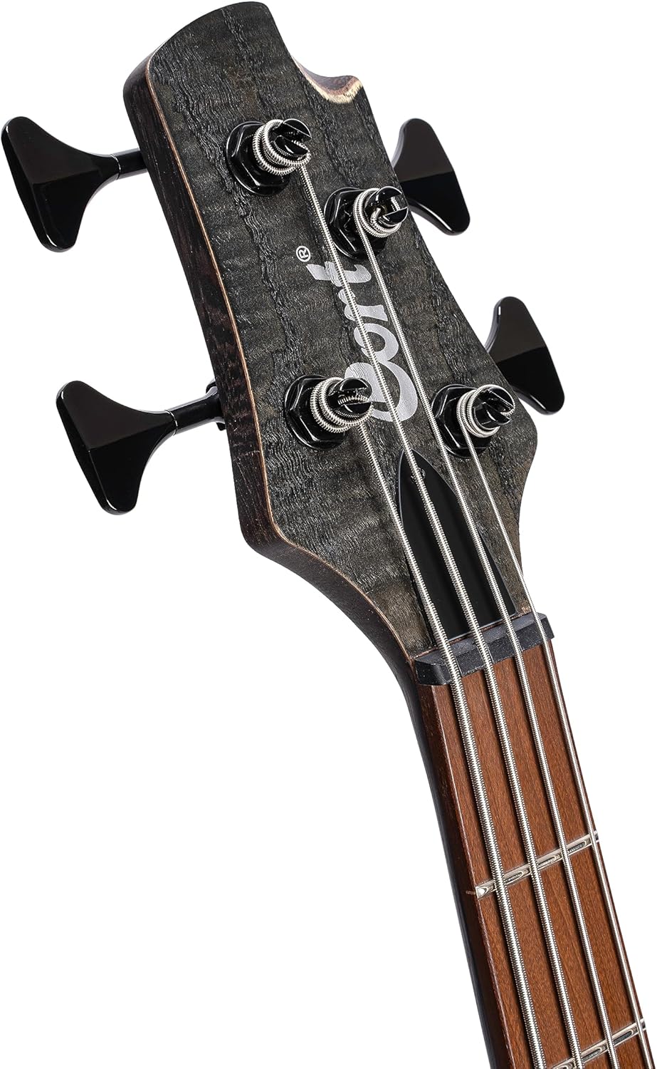 Cort Artisan Series B4 Element Bass Guitar, Open Pore Transparent Black