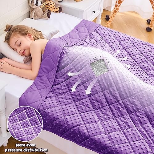 Miniatura 10 de BETU Manta con peso para adultos (15 libras, 60 x 80 pulgadas, tamaño Queen), manta pesada refrescante y transpirable para 120-160 libras con