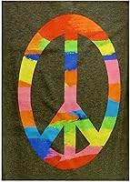 Vista 8 de Toalla de mano con imagen de rosa 3D de arcoíris con signo de paz, 15 x 22 pulgadas