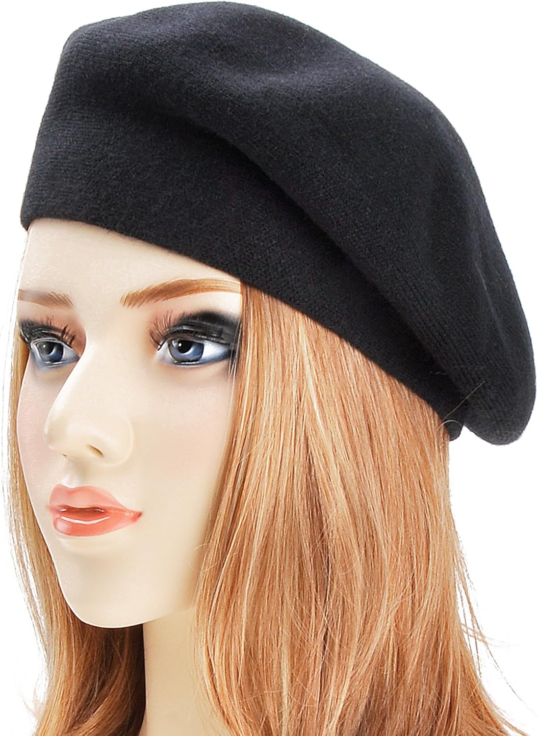 ZLYC Womens French Beret Hat Reversible Knitted Thickened Warm Cap for Ladies Girls - Image 3