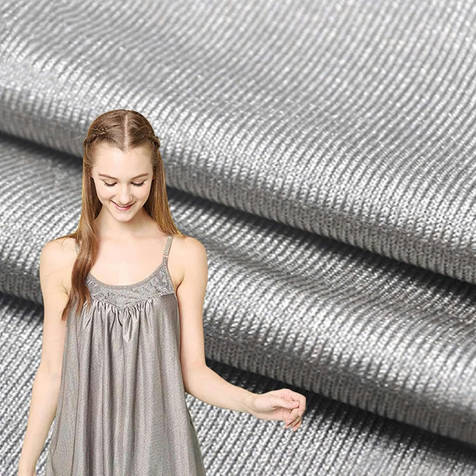 XENITE -Materiale di Schermatura del Segnale EMF Protezione Elettromagnetica Tessuto per Finestre Tessuto Schermante Coperta Protettiva Realizzata con Radiazioni Ad Alta Frequenza,150 x 100cm-1