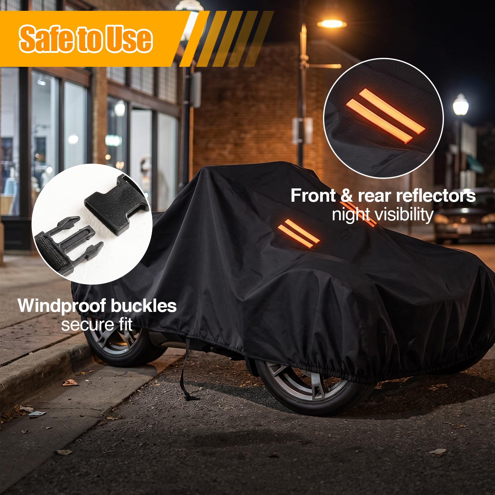 Housse de protection imperméable pour moto Can-Am Ryker – Protection contre la pluie et le soleil – Bâche anti-poussière pour vélo d'extérieur