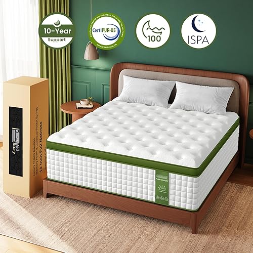 Miniatura 6 de BedStory Colchón firme Queen de 14 pulgadas, colchones híbridos de gel refrigerante  Soporte lumbar y hombro específico para aliviar el dolor de