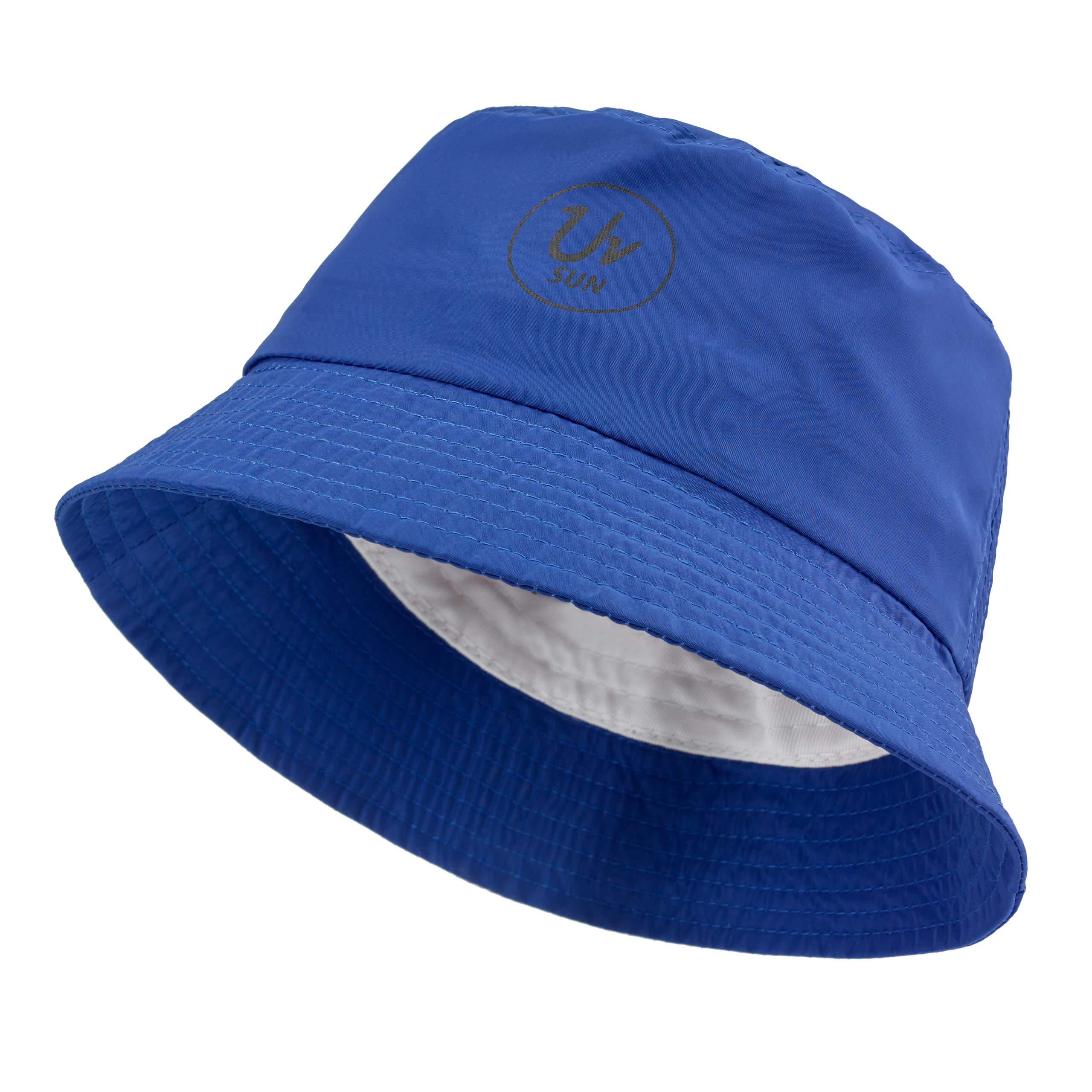 Mfaz Morefaz Ltd Boys Blue Kids Bucket Hat Girl Sun Protection Uv Upf 50+Youth Hats (Blue)