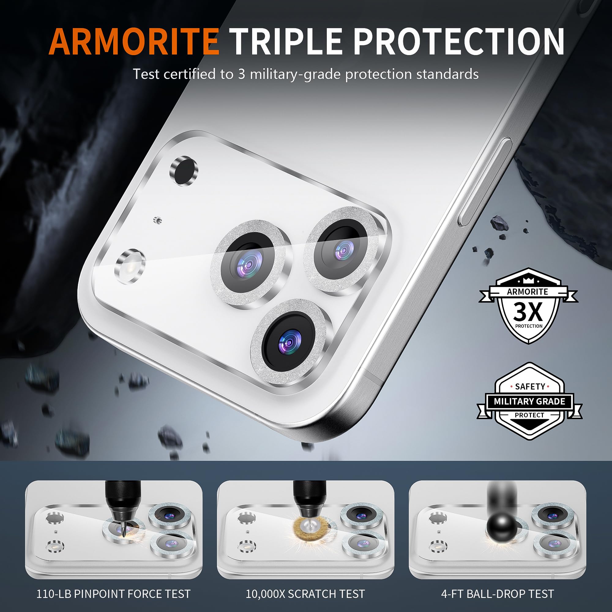 Protection Caméra Verre Trempé IPhone 17 Pro - Transparent - Français