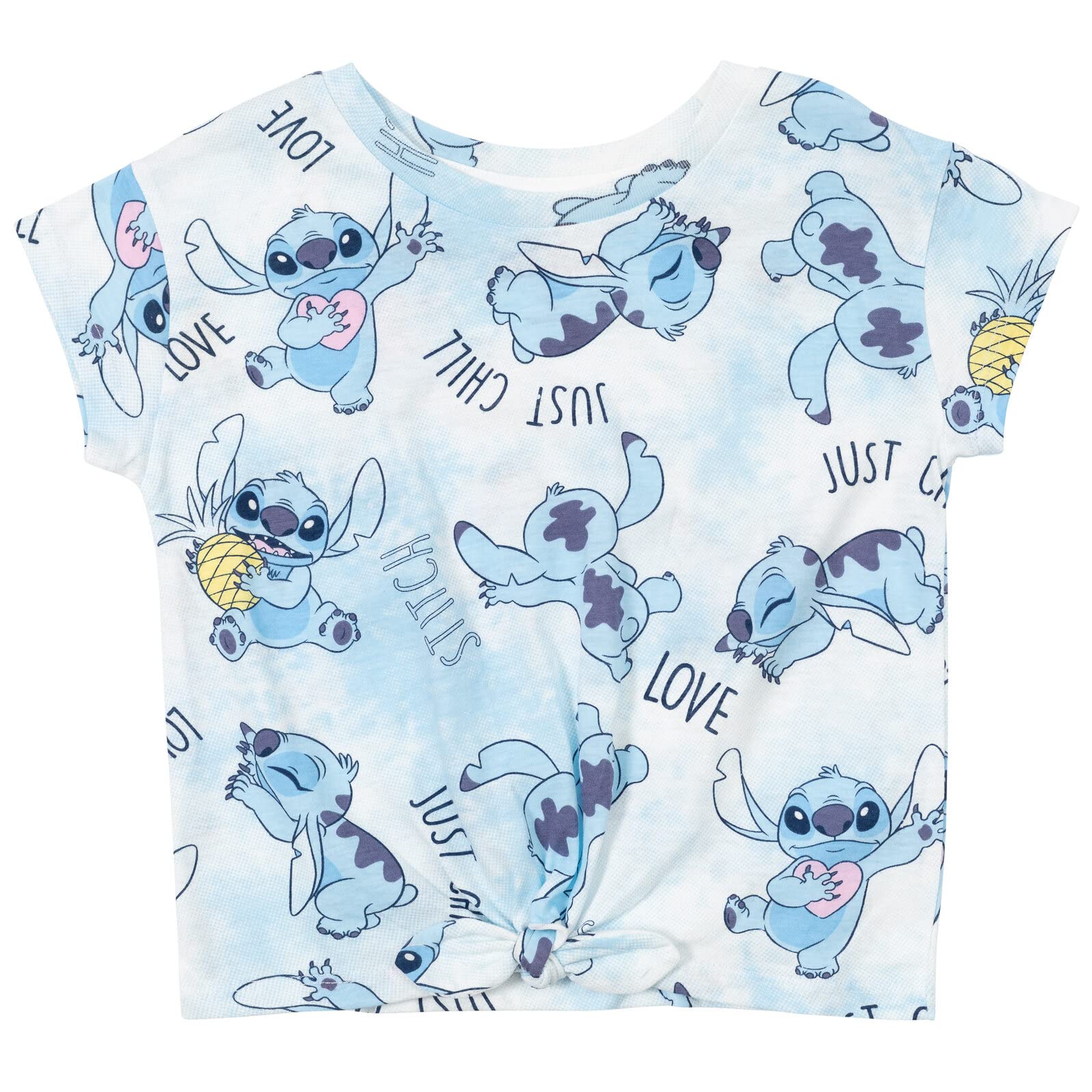 Disney Paquete de 2 camisetas de manga corta para niñas pequeñas y grandes