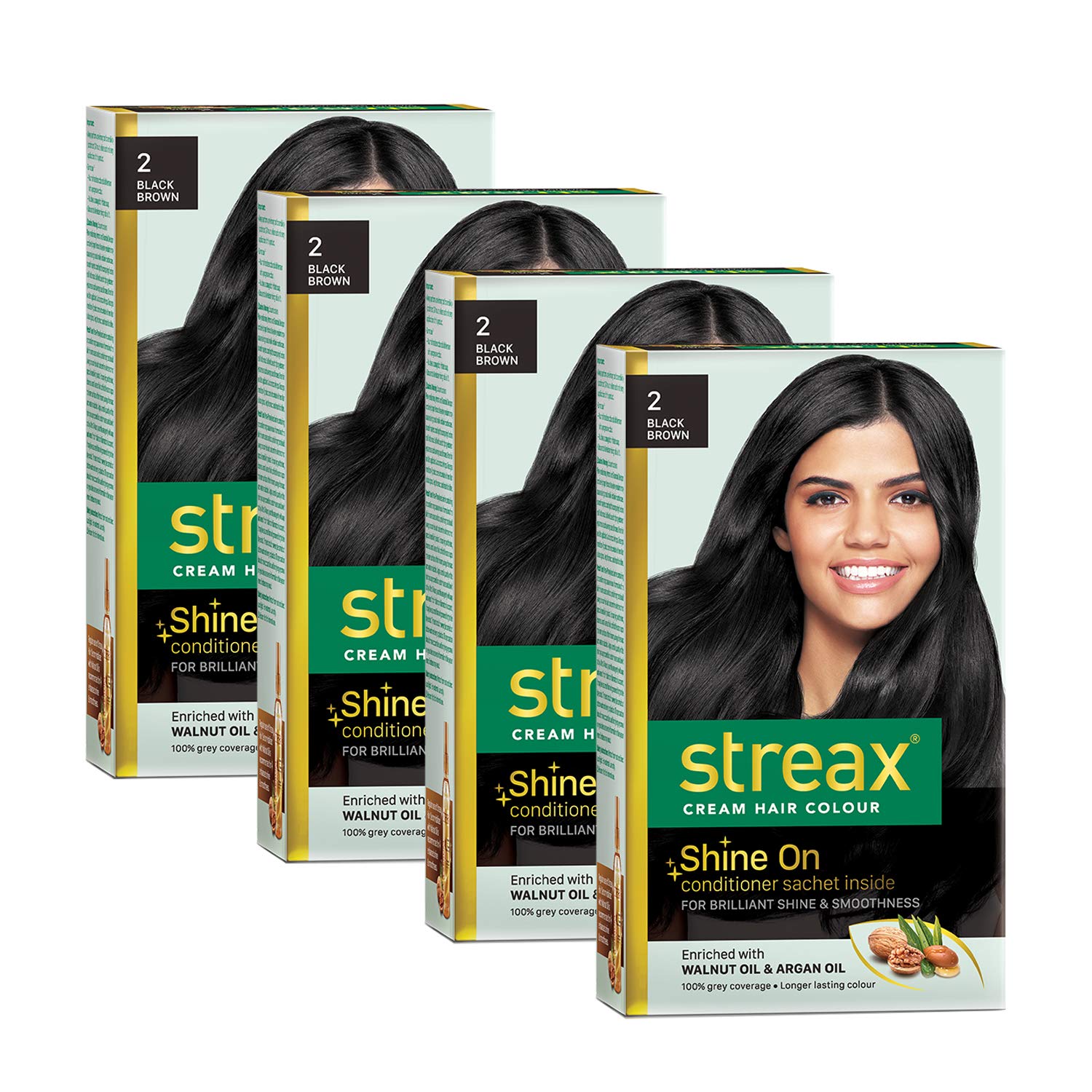 Streax Cream Hair Color for Unisex, 60ml - 2 Black Brown (Pack of 4)-picture-20