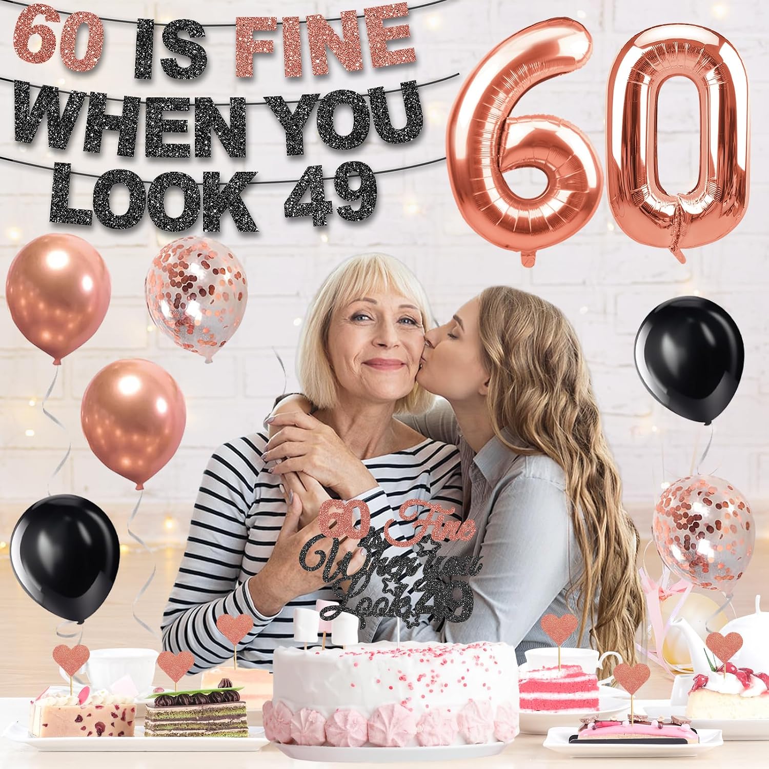 60th Birthday Decorations for Women, 60th Birthday Party Supplies image 2