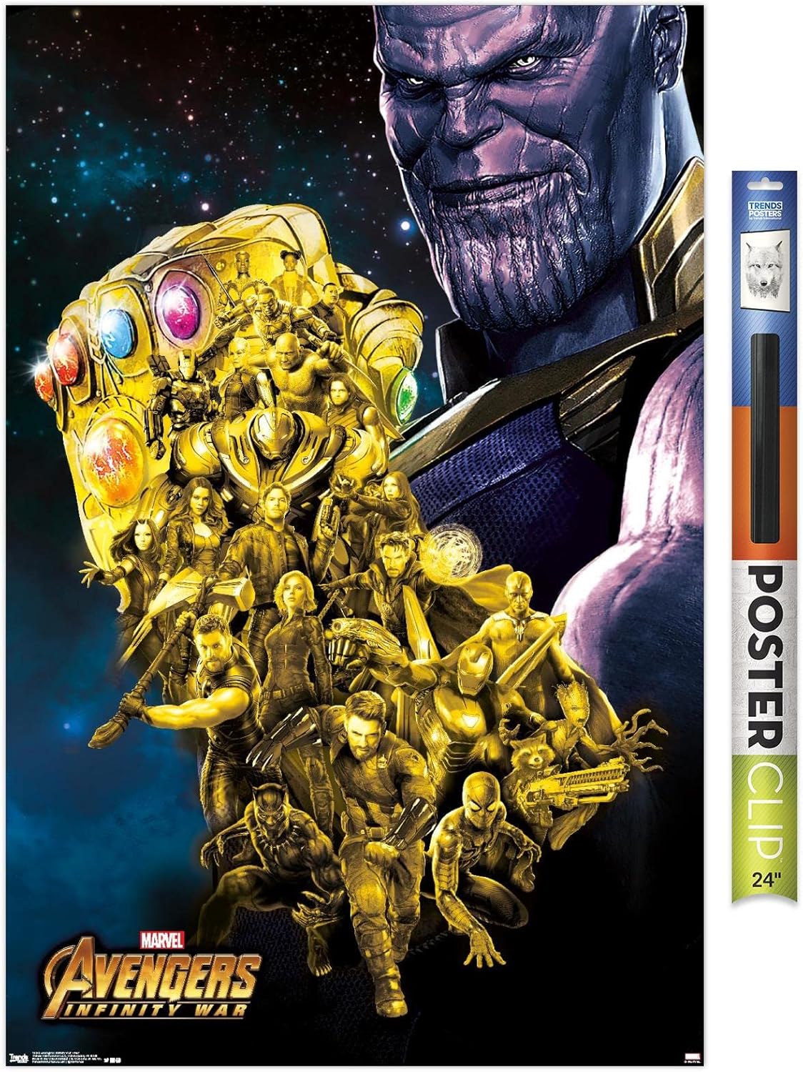 Trends International Marvel Cinematic Universe - Avengers - Infinity War - Fist Wall Poster, 22.375" x 34", Premium Unframed Version