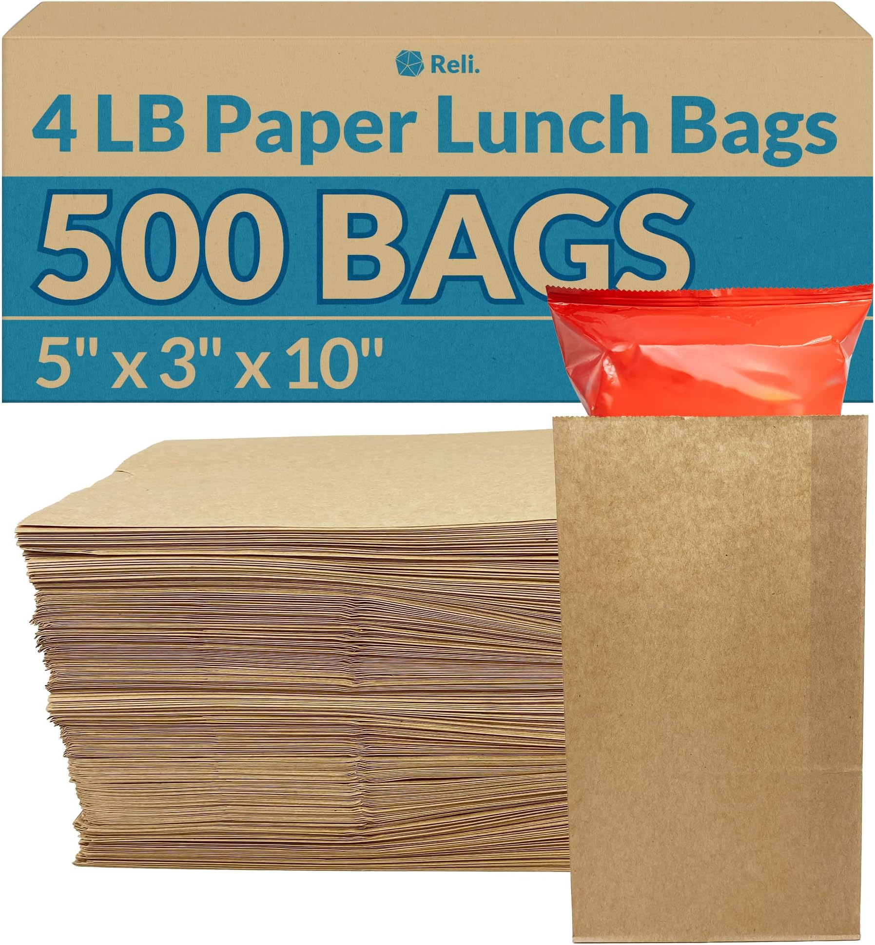 AJM Brown Paper Lunch Bags 40 Count Everything Else