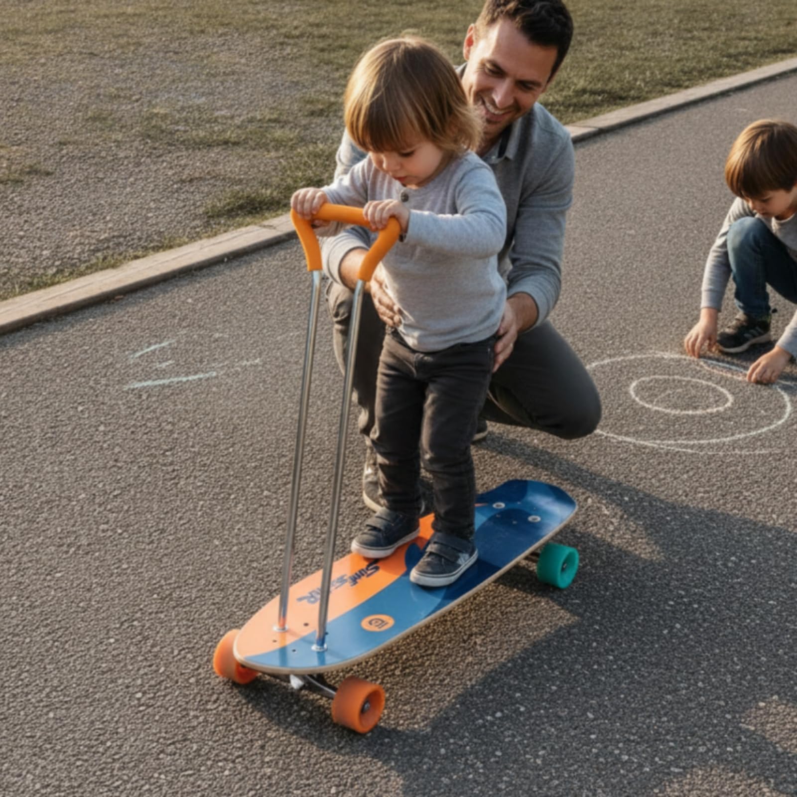 Baoblaze Attrezzatura Sportiva per Bambini Tavola Skate Monopattino Combinato con Tavola Arrotondata Ruote per Guida Scorrevole su Strada Adatta a Gioco