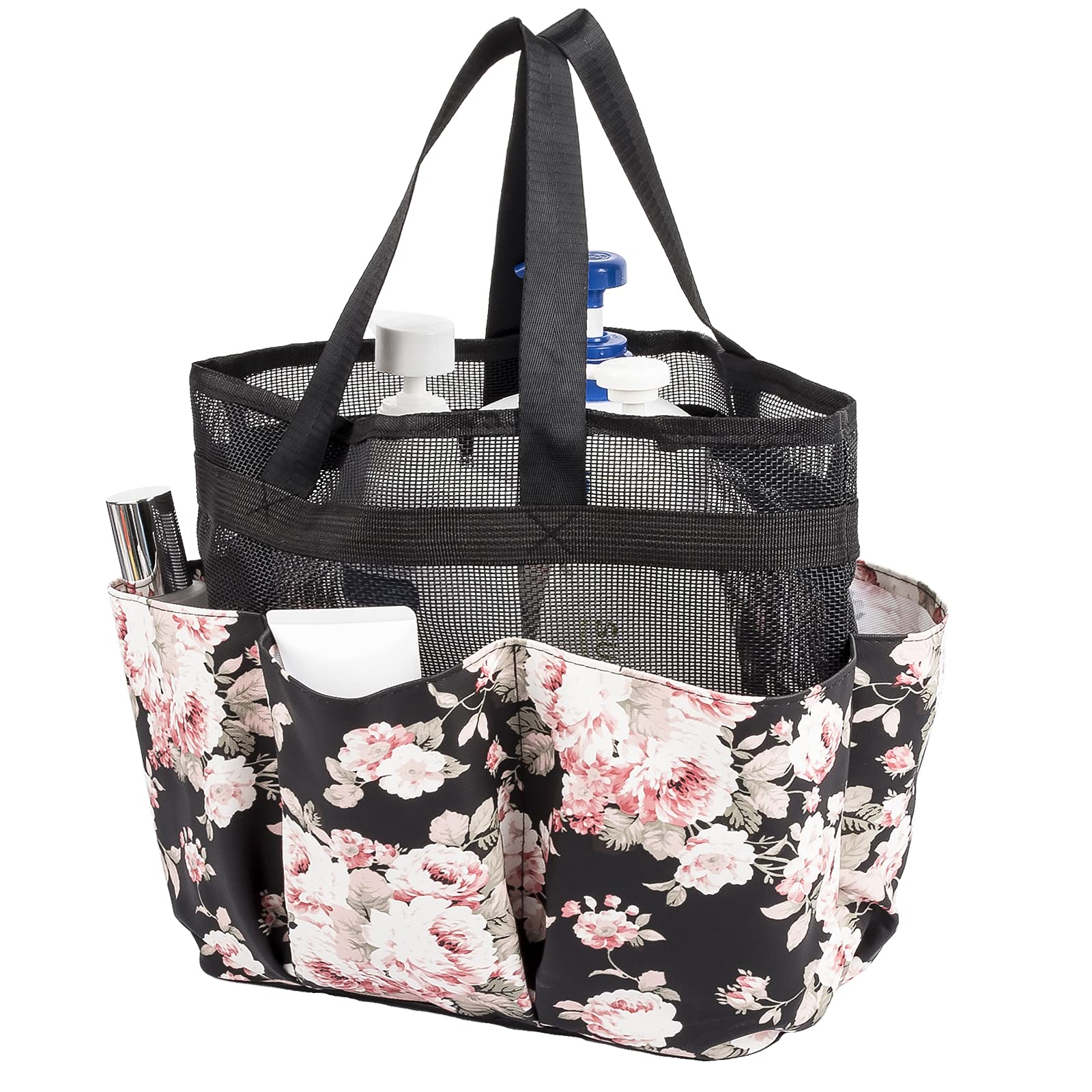 Borsa Doccia Portatile Attmu Con Gancio E Scomparto Impermeabile Per Telefono – Organizer Da Bagno Per Dormitorio, Università E Campeggio, 24x17x29 Cm