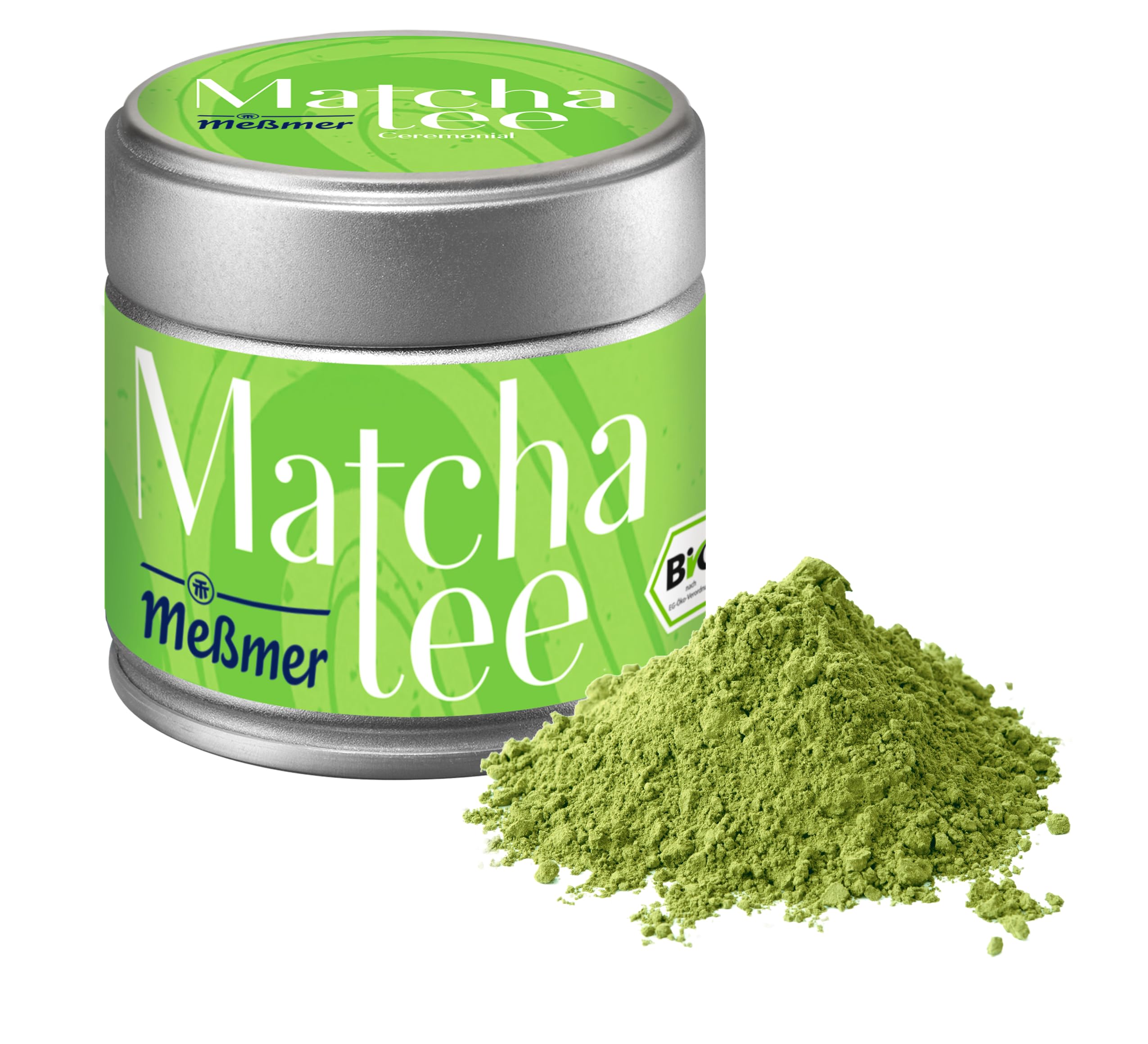 Meßmer BIO Matcha | Ceremonial Qualität aus Japan | reiner Grüntee, 100% natürlich & laborgeprüft | 30g Dose | fein vermahlenes Grünteepulver
