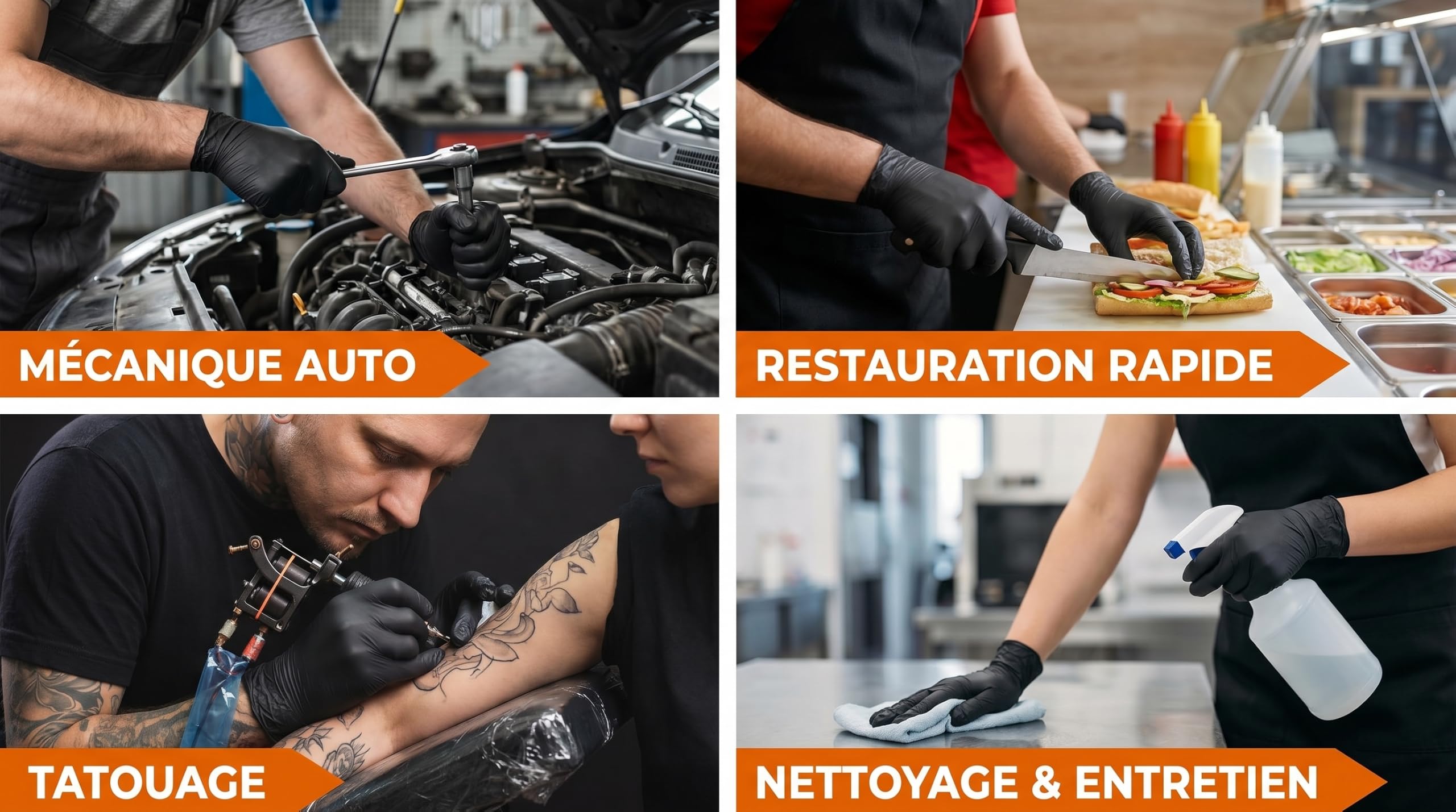 Gloves Nitril-Mehrzweckhandschuhe, Größe S, 100 Stück | Nitril, Küche, Tattoo, Mechanisch, Hygiene