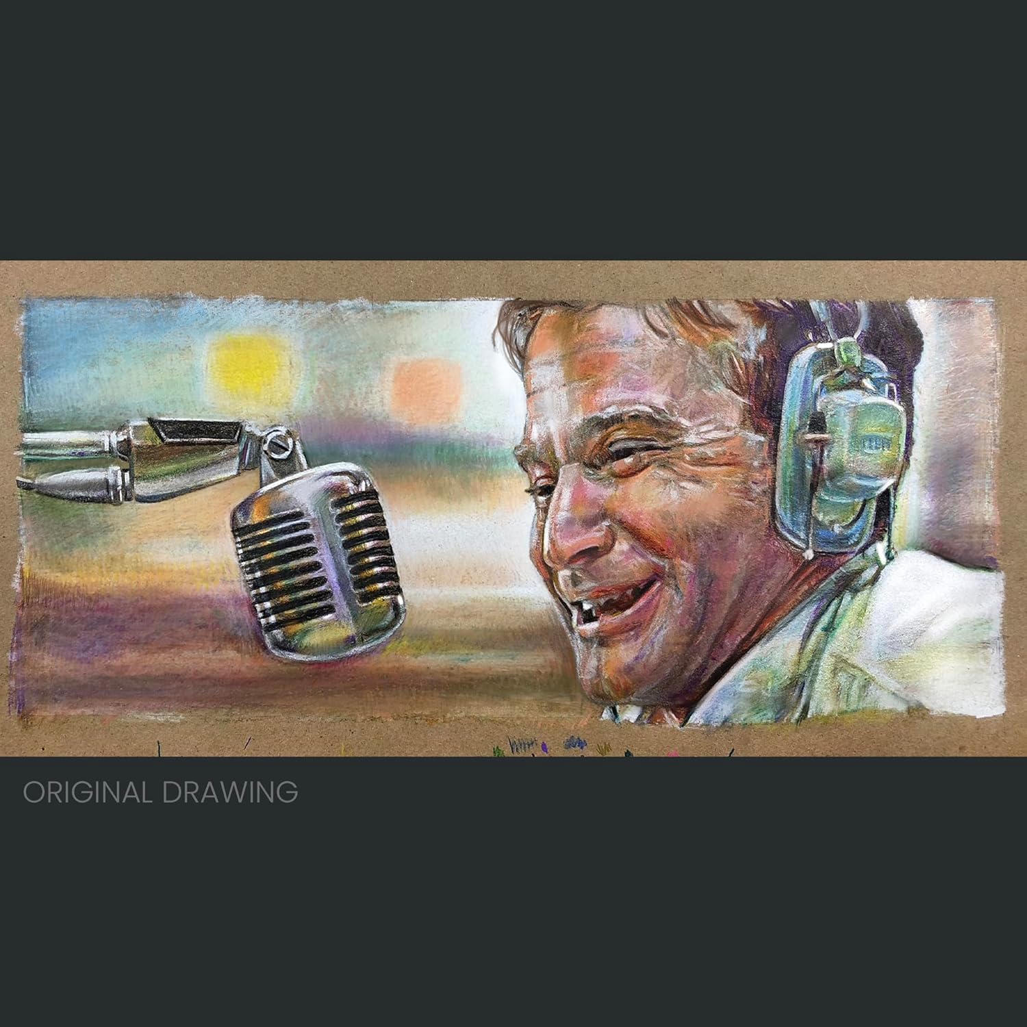 Good Morning Vietnam Coffee Mug for Dad, Robin Williams Fan Art, War Comedy Movie Lover Gift, Film Buff Colored Pencil Drawing Father's Day (15 oz. Ceramic Mug)