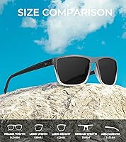Vista 3 de KALIYADI Gafas de sol polarizadas para hombre, gafas de sol ligeras con protección UV para conducir, pescar y jugar golf