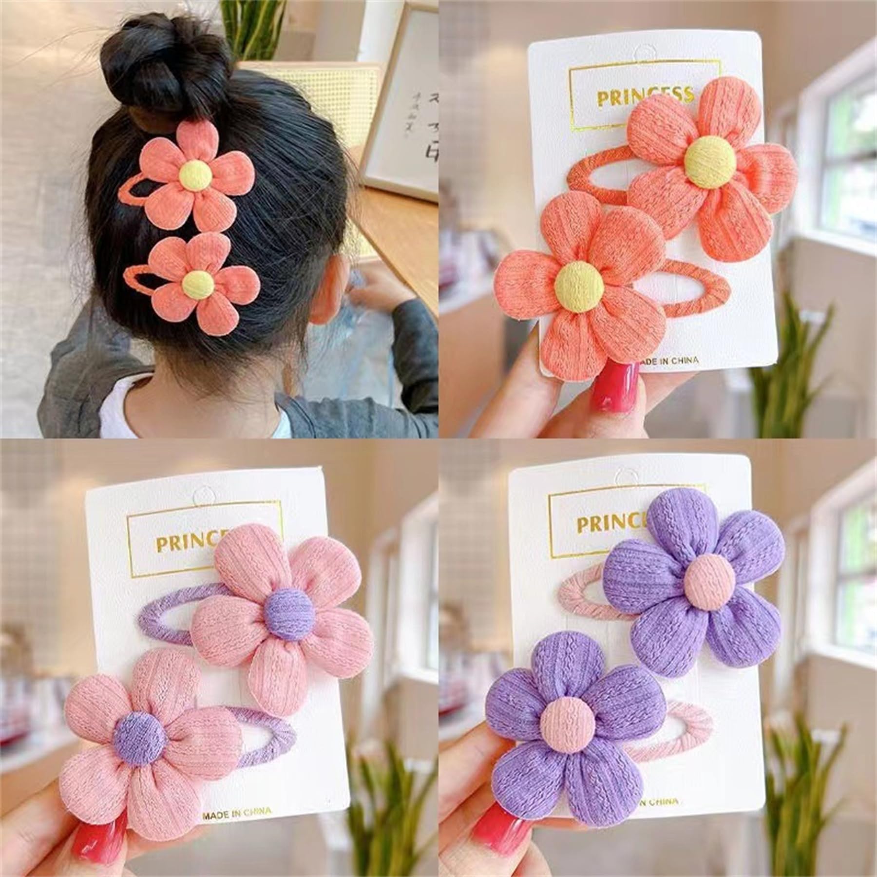 Amazon | 10個 ヘアクリップ 花 ヘアピン カラフル ヘアピン キュート 