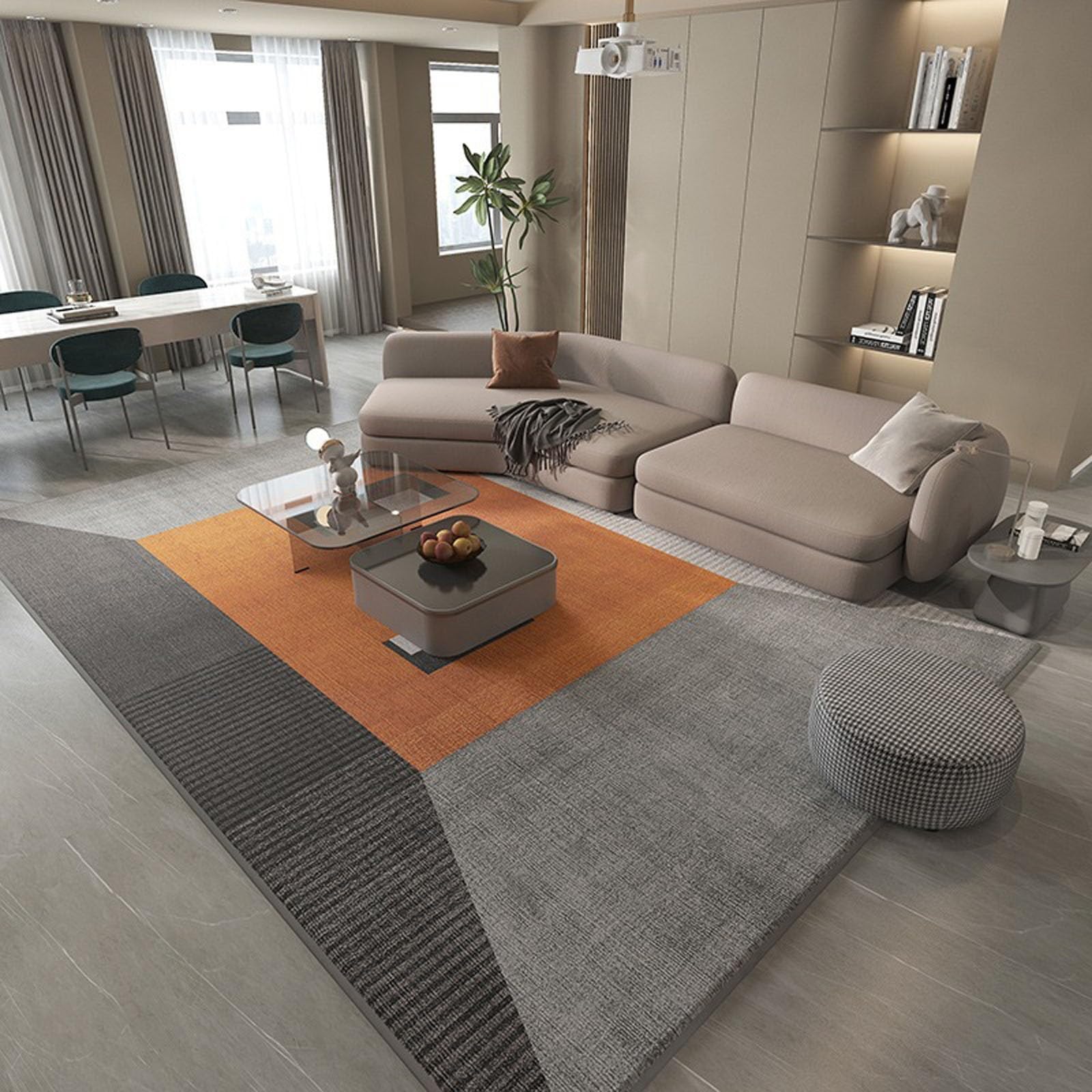 YUANWAN Living Room Rug Washable 160 x 240 cm Fluffy Shaggy Super Soft Non Slip Washable Area Rugs for Living Room Rugs Living Room for Bedroom Kitchen Lounge, 8