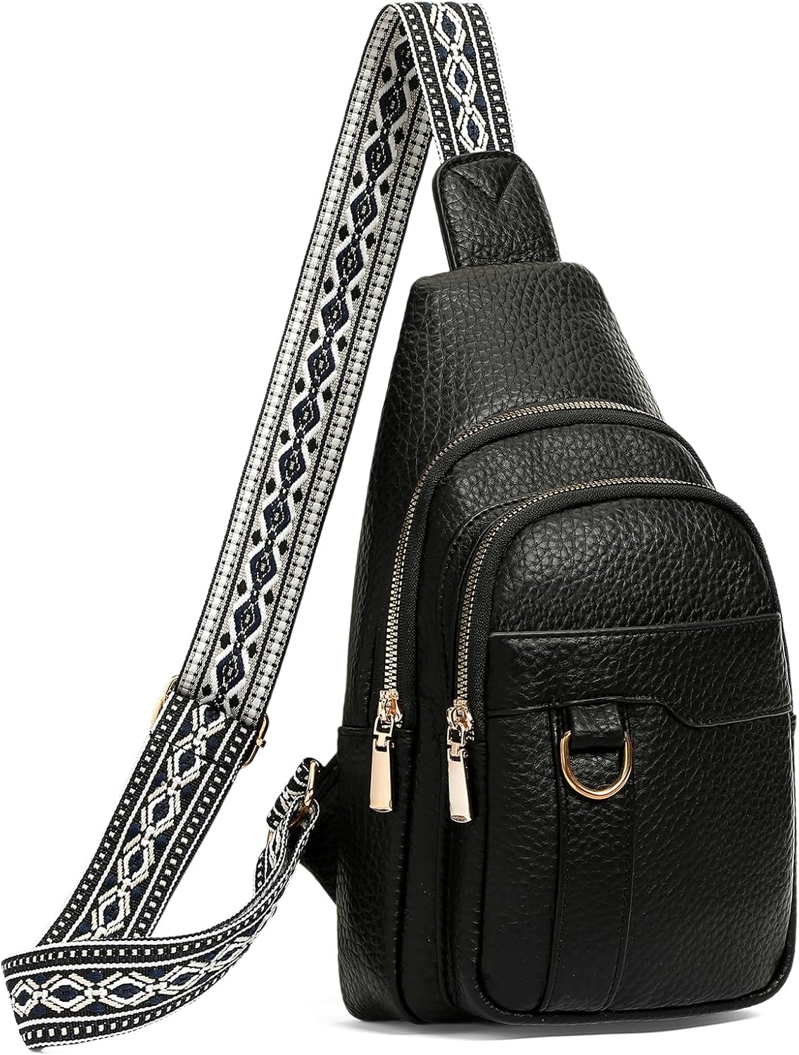 GAEKEAO Sling Bag for Women Crossbody Bags Fanny Pack Vegan Leather Chest Bag Travel Shoulder Belt Purse Backpack Gifts