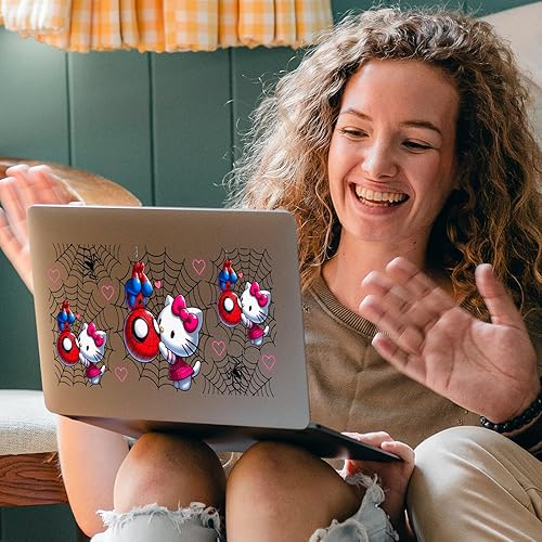 Miniatura 4 de Elitles Made Adhesivos de transferencia UV DTF para vidrio de 16 onzas, 5 hojas de dibujos animados lindos frotar en transferencia, adhesivo