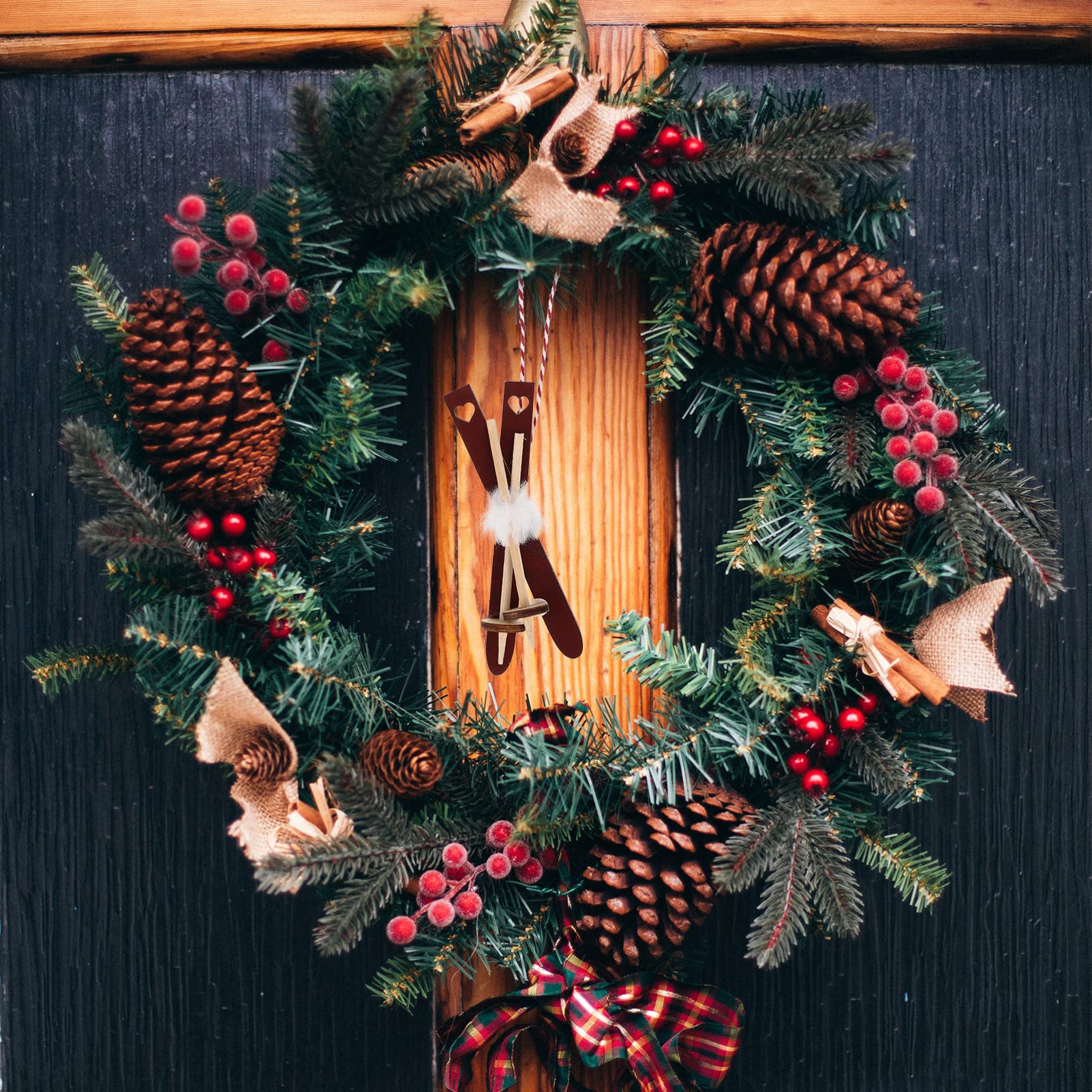 Alipis 4sätze Hängenden Holz-schneemann Weihnachtsbaum-anhängern Festliche Weihnachtsdekoration Für Zuhause Hotel Und Einkaufszentren Langlebig Und Platzsparend
