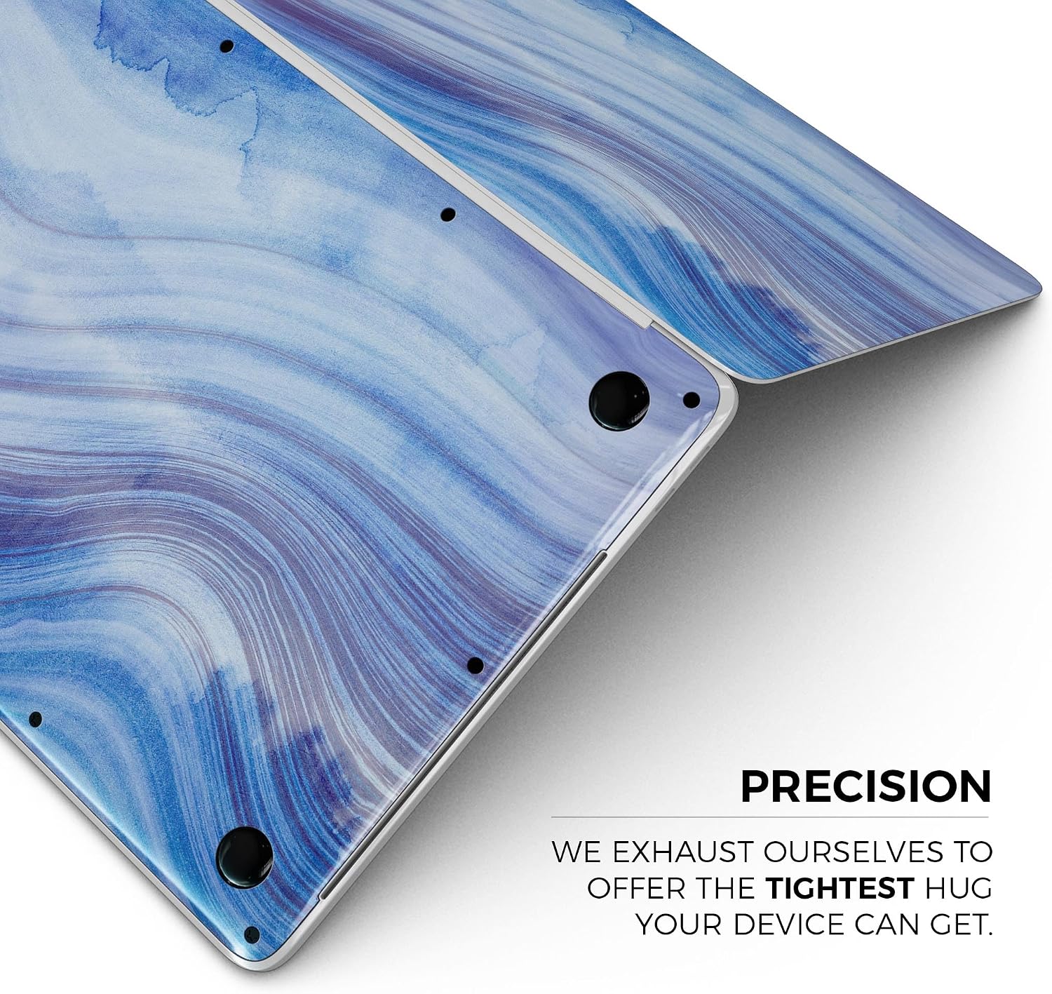 DesignSkinz - Compatible with Pro 16" M1/M2 (A2485/A2780) - Skin Decal Protective Scratch Resistant Vinyl Wrap - Vivid Agate Vein Slice Blue V5