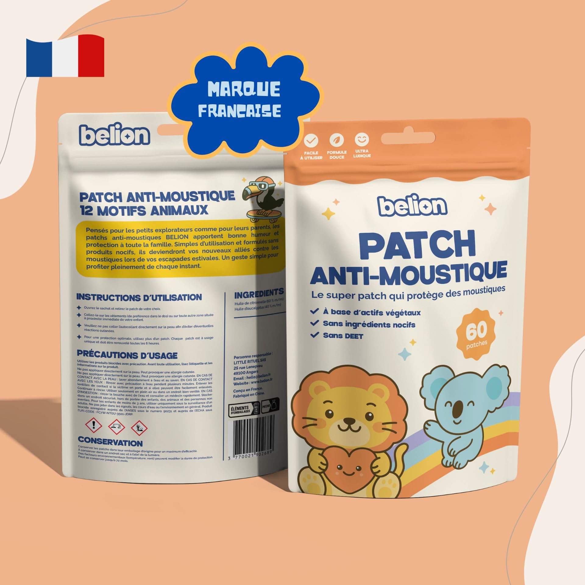Patch anti moustique autocollants contre moustiques tiques acariens 60 patchs plein air