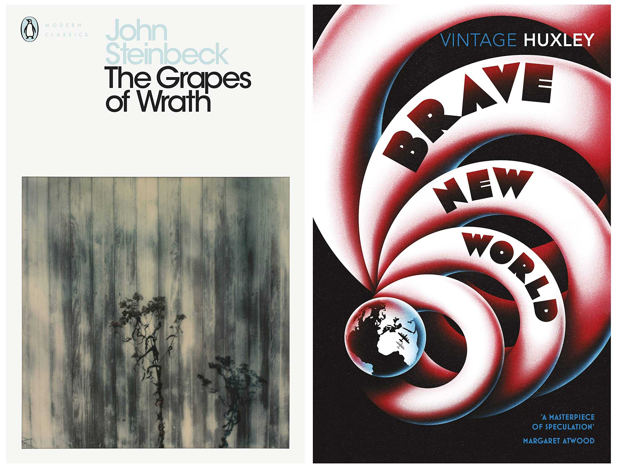 Grapes of Wrath (Penguin Modern Classics) & Brave New World