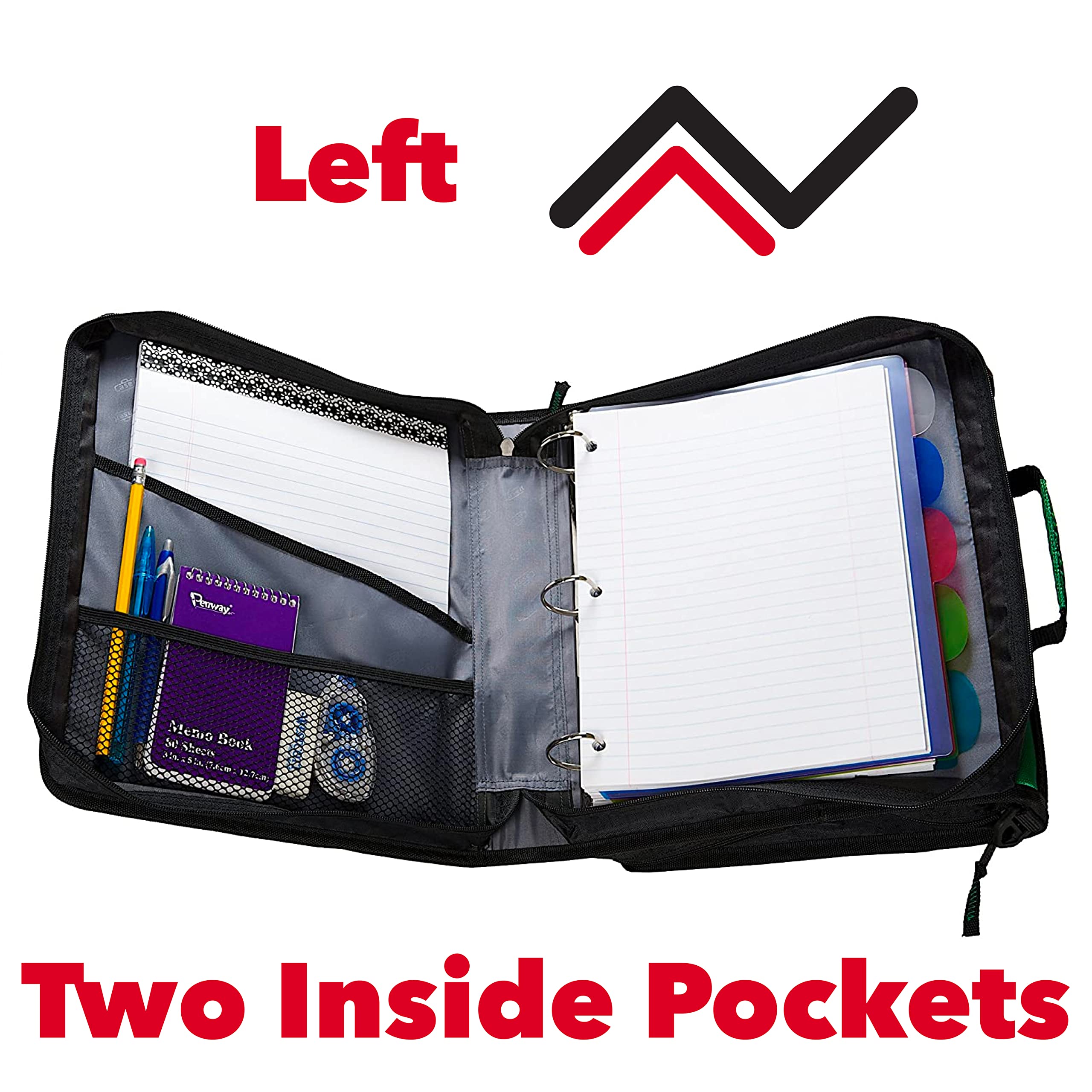 Amazon.co.jp: Case-it Z型ジッパーバインダー - 1つに2つのバインダー