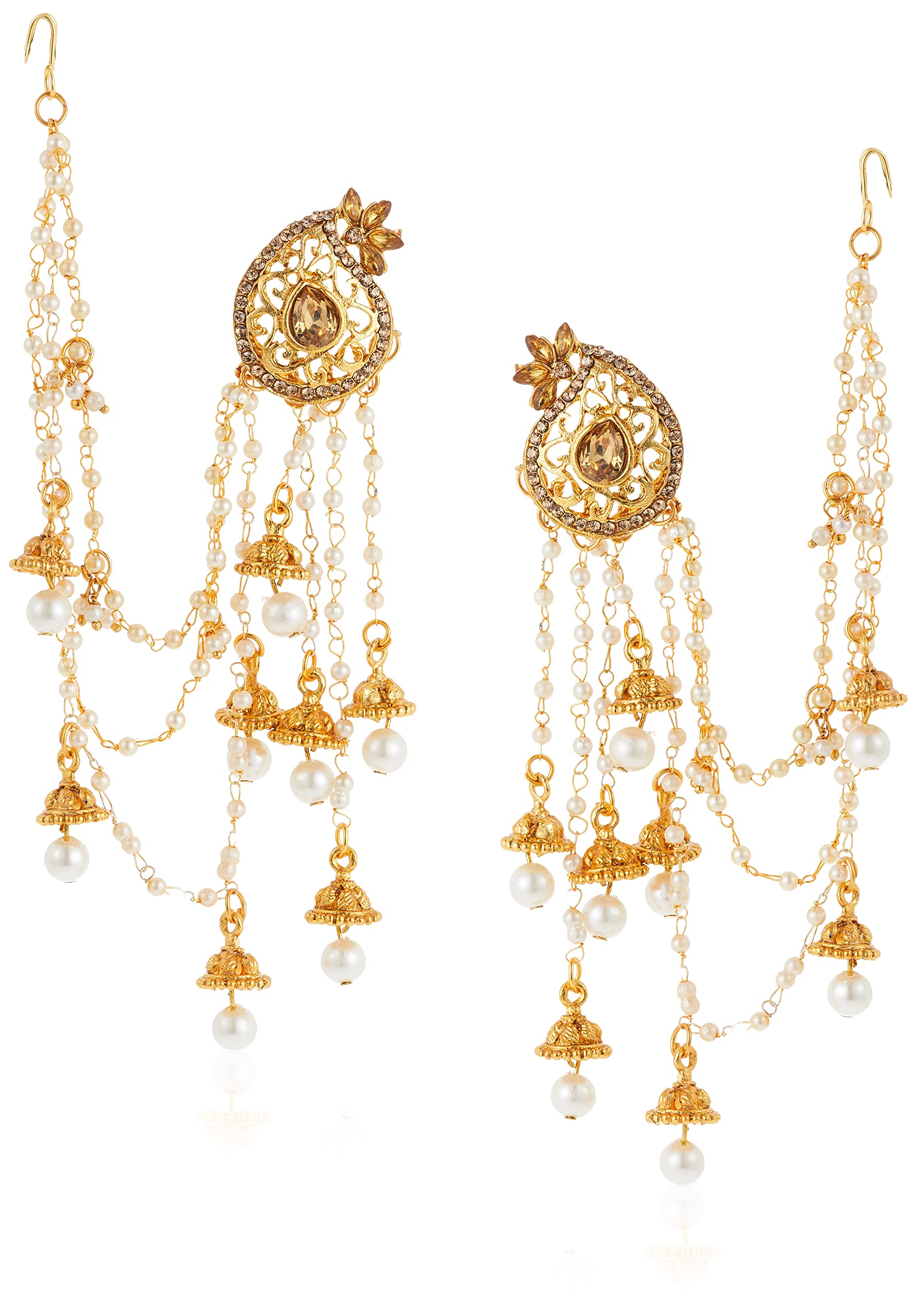 See full amazon price history chart for Sukkhi Elegant Gold Plated Wedding Jewellery Bahubali Inspired Long Chain Jhumki Earrings For Women (E73493_D1) Sukkhi Elegant Gold Plated Wedding Jewellery Bahubali Inspired Long Chain Jhumki Earrings For Women (E73493_D1) (B07W75973X) Amazon Price History, Amazon Price Tracker