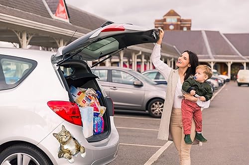 Miniatura 5 de Winston & Bear Calcomanías 3D de gato, paquete de 2, calcomanías de tabby para pared, refrigerador y más