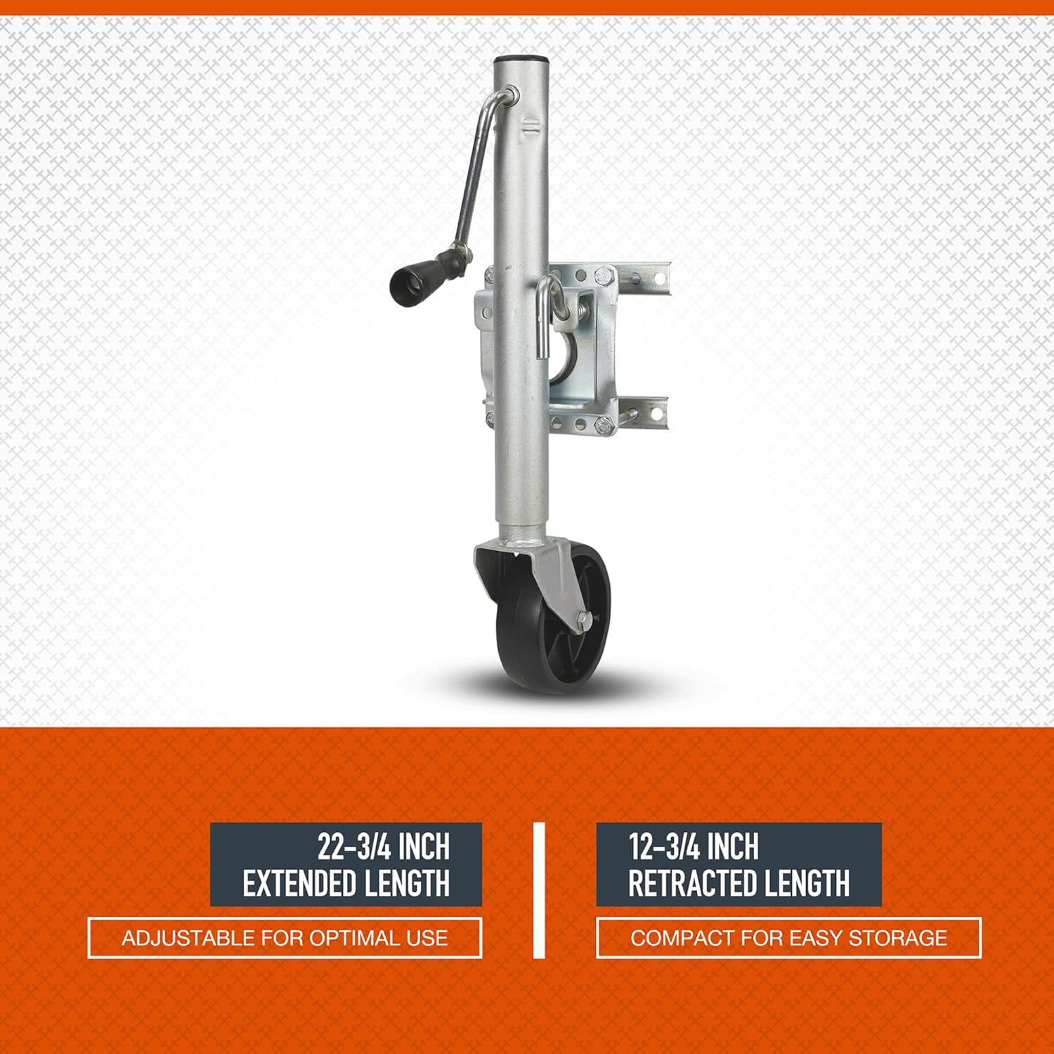 Ironton Bolt-On Sidewind Marine Swivel Jack - 1000-Lb. Capacity