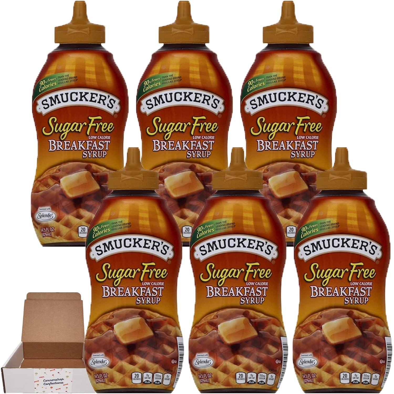 Smucker's SugarFree Breakfast Syrup Bulk Pack 6 Squeeze