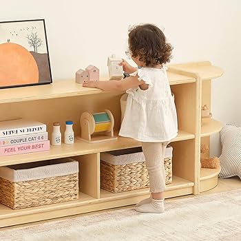 Amazon｜OOOK 2段 モンテッソーリ棚 おもちゃオーガナイザー 収納 子供