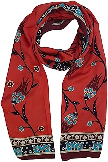Turkish Scarf - 100% Silk Tulip Design | Luxurious and Comfortable Women...