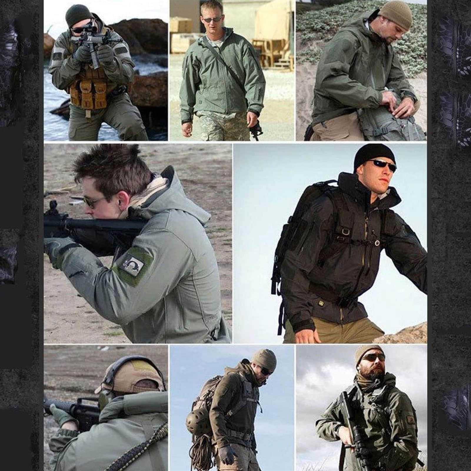 Ropa De Caza WSPDSD Hombres Eju00e9rcito Al Aire Libre Chaqueta