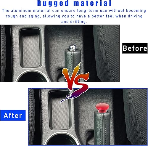 Miniatura 5 de 2 botones de deriva para pomo de giro, cubierta de emergencia de freno electrónico de aluminio para freno de mano, botón de bloqueo de palanca